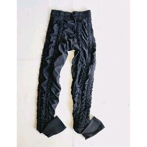 AGOGIE Women's +40 Built in Resistance Training Black Workout Pants Size Medium